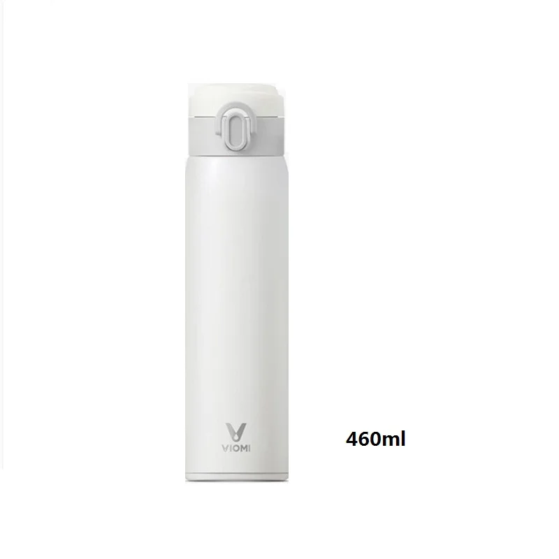 460ml white Xiaomi mi jia VIO mi вакуум из нержавеющей стали 24 часа колба вода «Умная» бутылка термос одной рукой - Цвет: 460ml white