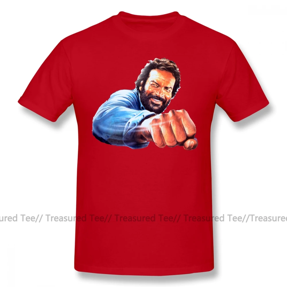 Bud Spencer Футболка с принтом Bud Spencer футболка пляжная хлопковая Футболка с милым принтом 5x Мужская футболка с коротким рукавом - Цвет: Red