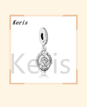 

100% 925 silver fresh sterling elegant and exquisite 797485cz magic mirror hanging charm original free shipping jewelry