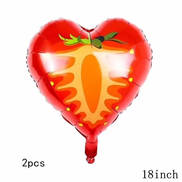 32Inch Donut Digital Foil Balloon Fruit Ice Cream Helium Balloon Birthday Party Decoration Kids Toy Sweet Digital Balloon Showe 2pcs as picture