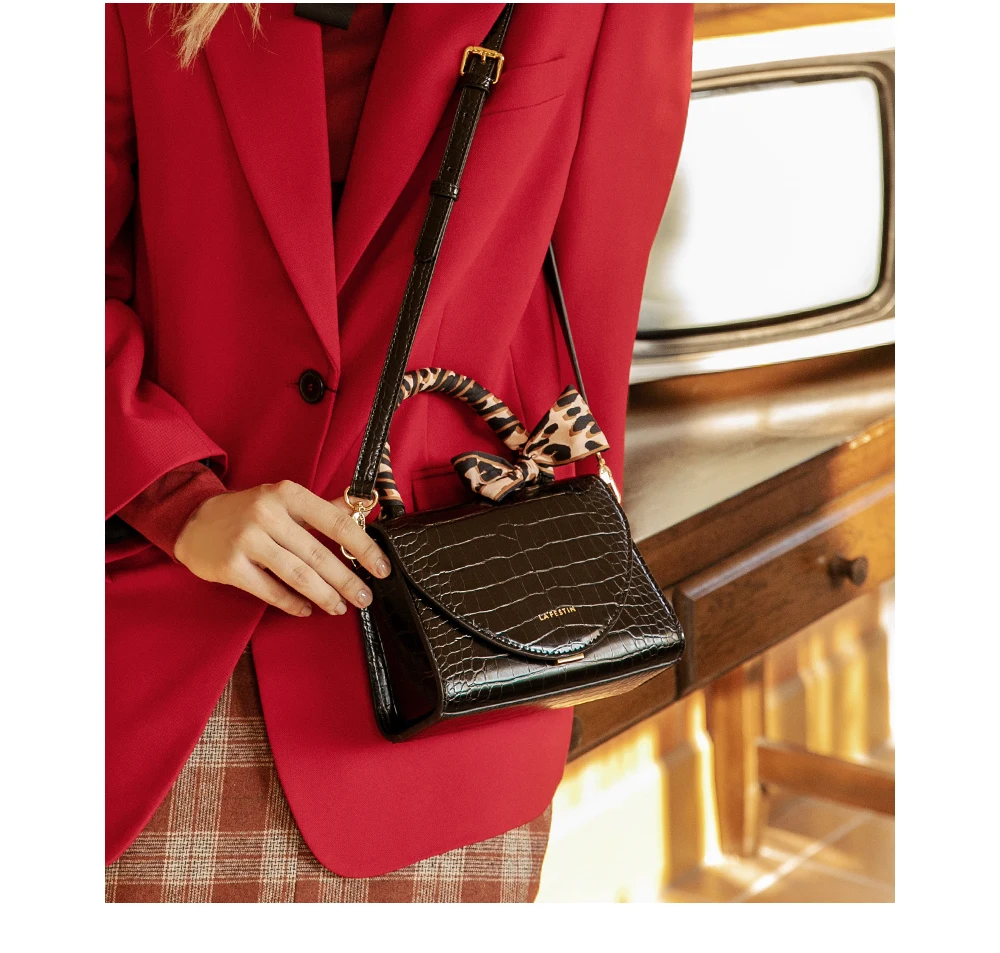 LAFESTIN Новая модная сумка с крокодиловым узором женская сумка через плечо маленькая сумка-тоут