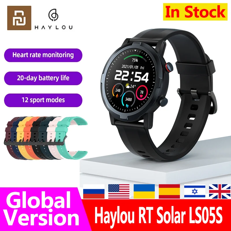 Youpin Haylou LS05S Smart Watch Full Touch Fitness Tracker Blood Pressure IP68 Waterproof Smartwatch Haylou RT For iOS  Android