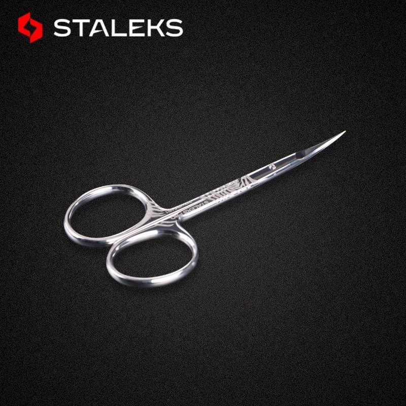 1pc STALEKS Stainless Steel SX-10-1 Eyebrow Scissors Precision Double Eyelid Sticker Scissor Elbow Barb Trimmer Nose Hair Tool 5