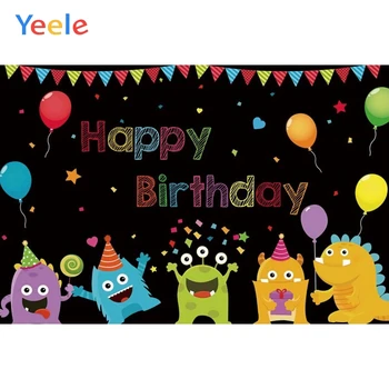 

Monster Balloon Newborn Baby Shower Boy Birthday Party Custom Backdrop Vinyl Photography Background For Photo Studio Photophone
