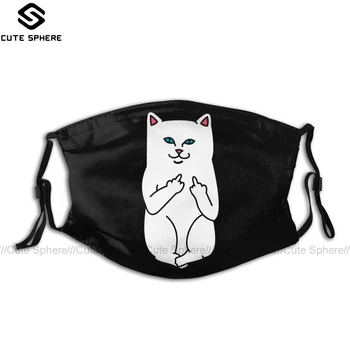 

Lord Nermal Mouth Face Mask Nasty Cat Facial Mask Funny Fashion with 2 Filters for Adult