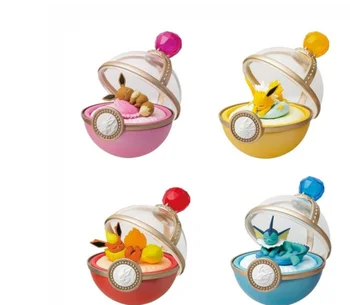 

4Pcs/Set Sleeping Vaporeon Eevee Jolteon Flareon Action Figures Toys pkm Figure Model Collections Decoration GIft In box