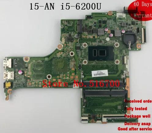 Placa-mae para 836097-001 для HP 15-AN050NR 15-AN i5-6200U 2 GHz 836097-601 материнская плата DAX1BDMB6F0 тест ОК |