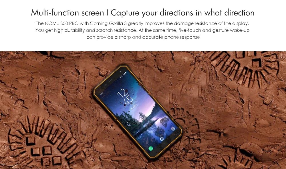 IP68 Водонепроницаемый NOMU S50 PRO 4G смартфон 5,72 ''Android 8,1 MTK6763 Восьмиядерный 1,5 ГГц 4 Гб 64 Гб 16,0 Мп 5000 мАч type-C мобильные телефоны