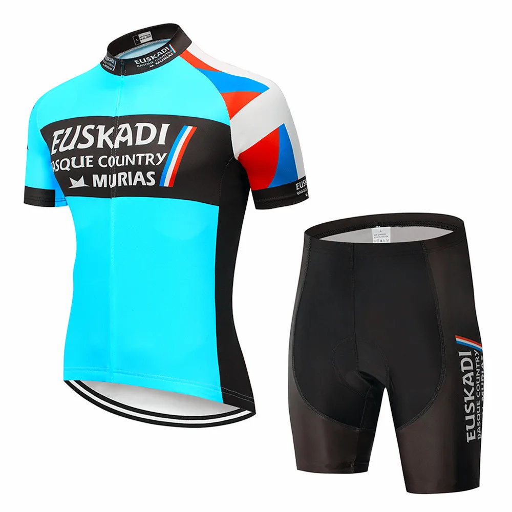EUSKAD мужской и женский велосипедный костюм Ropa ciclismo розовый короткий рукав Джерси и нагрудник шорты Donna Klimatik K-Atmo Sartana - Цвет: NO.9