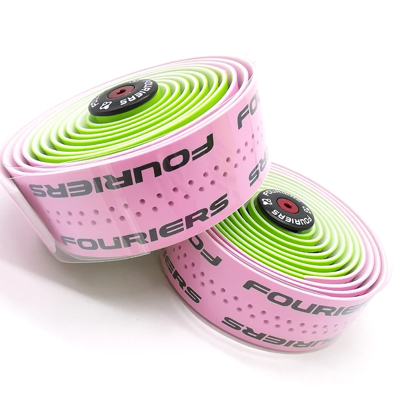 Apple Green - Pink Fouriers BP-S001-DC30 шоссейная велосипедная двухцветная лента из полиуретана для руля 3 см х 210 см - Цвет: Apple Green - Pink