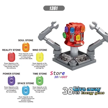 

50pcs Avengers Endgame Iron Man Infinity Gauntlet With Power Stones MK85 AntMan Hawkeye War Machine building block for children