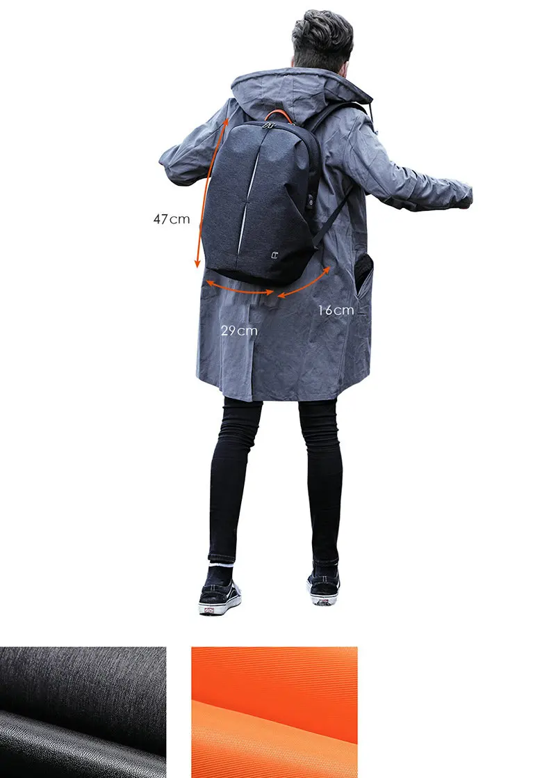 New Fashion Men Casual Oxford Backpack waterproof Backpack School Bag Shoulder Anti Theft Bag men Multi-Function bag B44-63