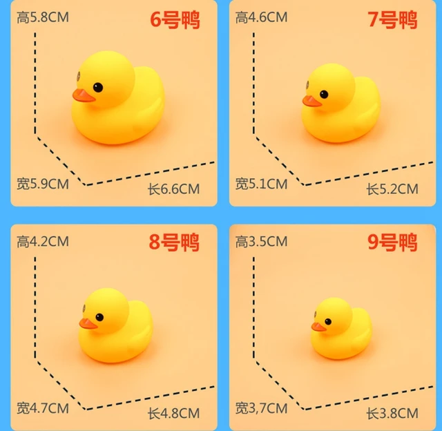 Baby Bath Toys for Newborn 0-12 Month Gift Bathroom Rubber Large Yellow Duck Bathing Playing Water Kawaii Squeeze Float Ducks 4