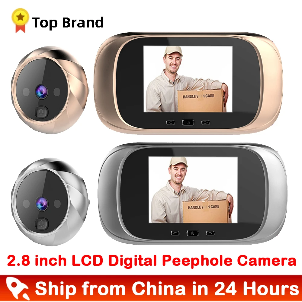 Cdycam 2,8 pulgadas pantalla LCD en Color Digital timbre 90 grados ojo timbre mirilla electrónica puerta visor de cámara al aire libre de la puerta