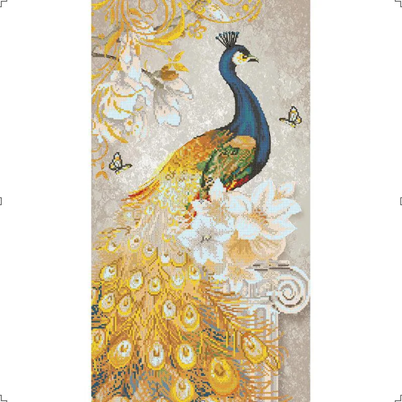 Part-of-the-round-diamond-diamond-5D-DIY-diamond-painting-peacock-mosaic-embroidery-diamond-embroidery-home