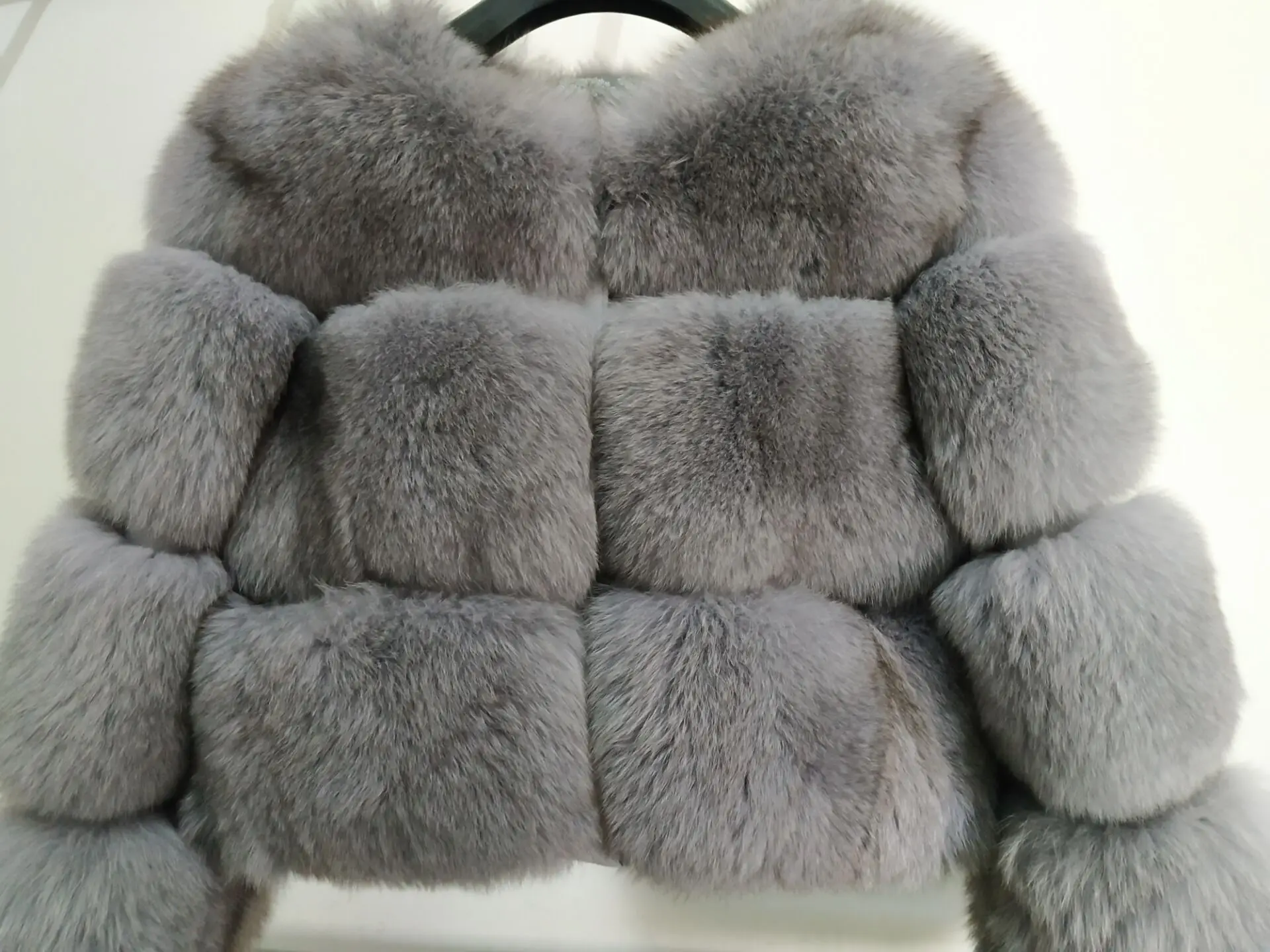 Женская короткая шуба из натурального Лисьего меха модная Роскошная Шуба 2019