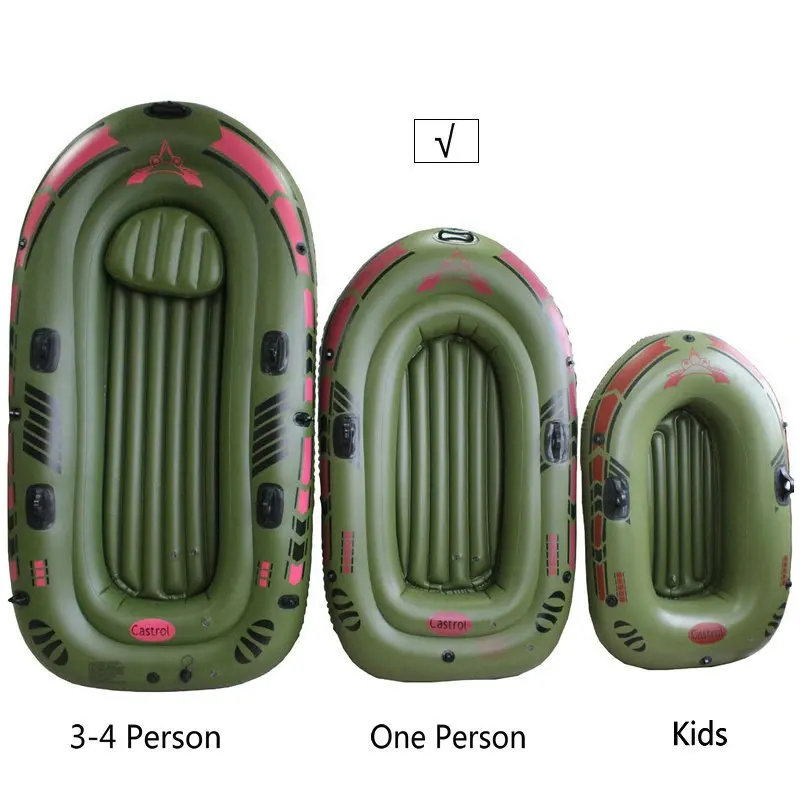 1 Person Inflatable Fishing Boat High Quality Liferaft Rubber Boat 170x100cm PVC Portable Drifting Fishing Boat with Paddles ,