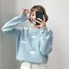 2022 Women'S Kawaii Ulzzang Vintage College Loose Clouds Sweater Female Korean Punk Thick Cute Loose Harajuku Clothing For Women ► Photo 2/6