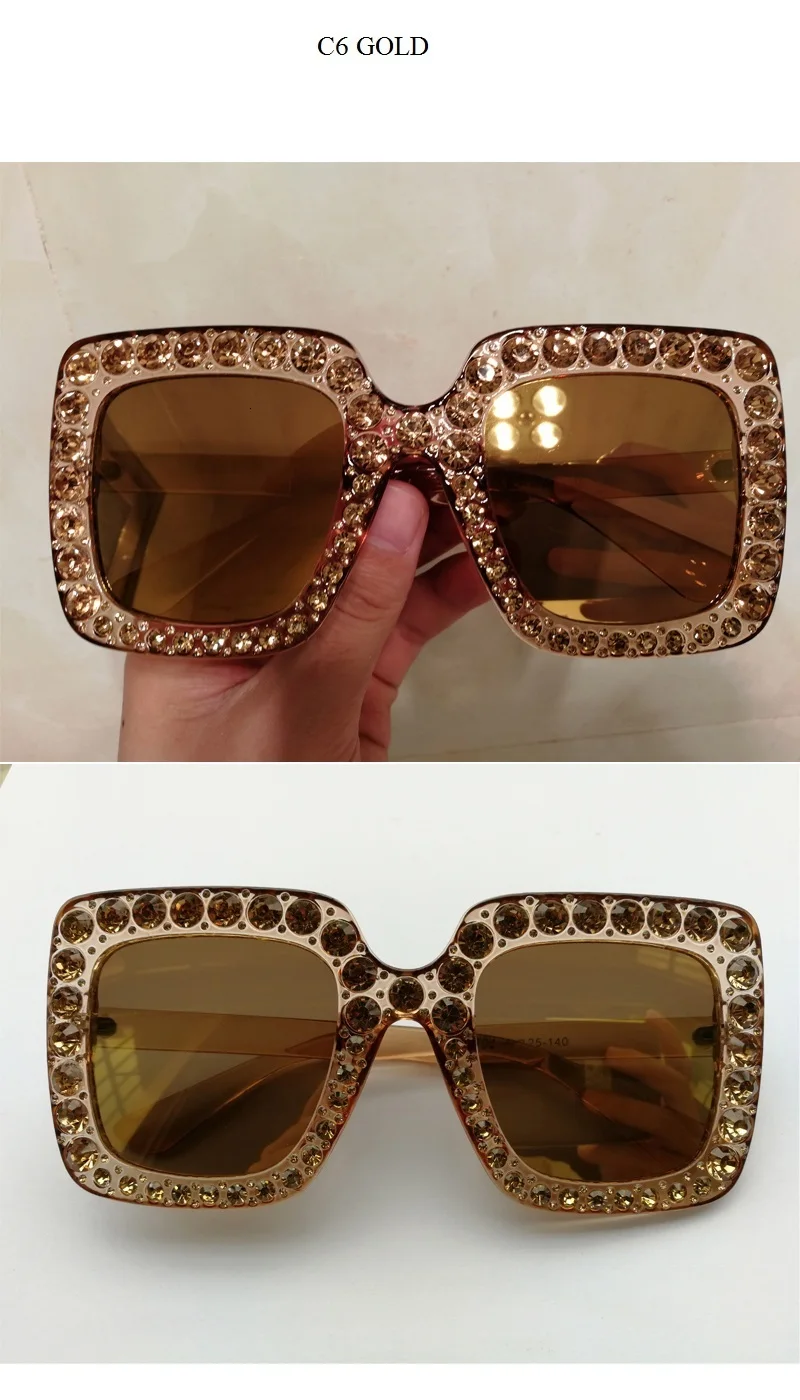 QPeClou, женские роскошные солнцезащитные очки с кристаллами, женские брендовые Квадратные Зеркальные очки с бриллиантами, женские красивые очки, оправа Oculos