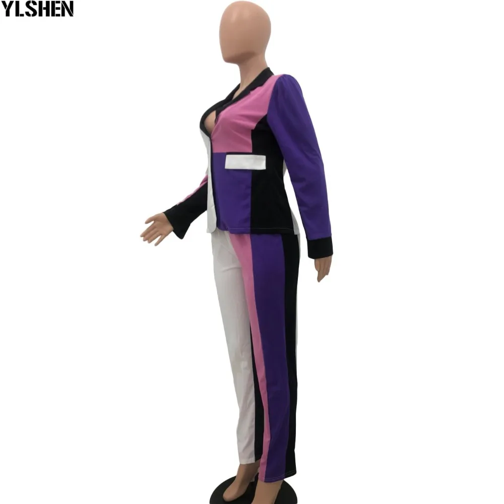 African Women Sets Print Long Sleeve Blazer Jacket Pants Suits Office Lady Elegant 2 Piece Set Business Outfits Africa Clothing 41