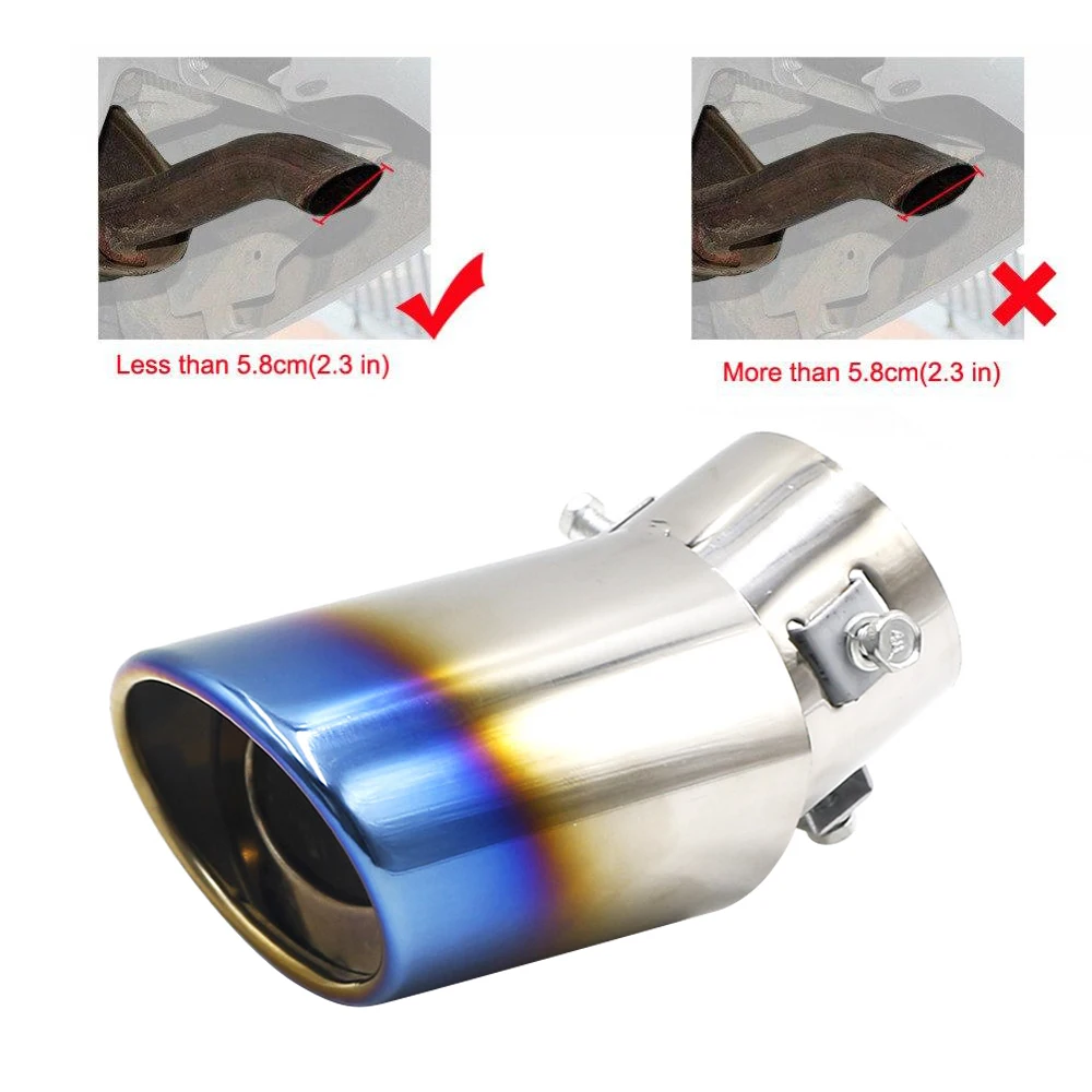 Car accessories tail throat exhaust pipe decoration for Ford Focus MK2 MK3 MK4 Fiesta Ecosport Mondeo Fusion kuga Escape car exhaust tail pipe