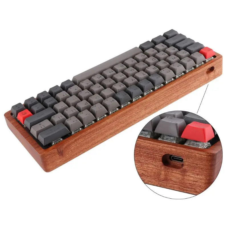 

Portable GK64 Mechanical Gaming Keyboard Optical Cherry Switch RGB LED Backlit Wired Keyboard Key Cap for PC Ma