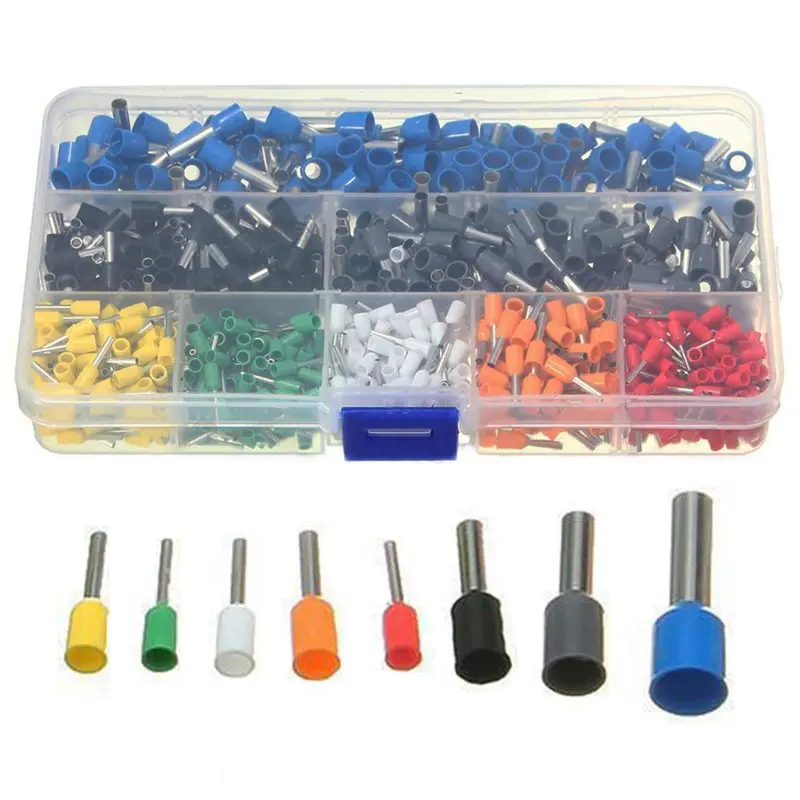 

800 Wire Crimping Tool Kit Awg 10-22 Terminal Connector Sleeves Contractors Ferrule Crimper Pliers For Stripper Wiring Projects