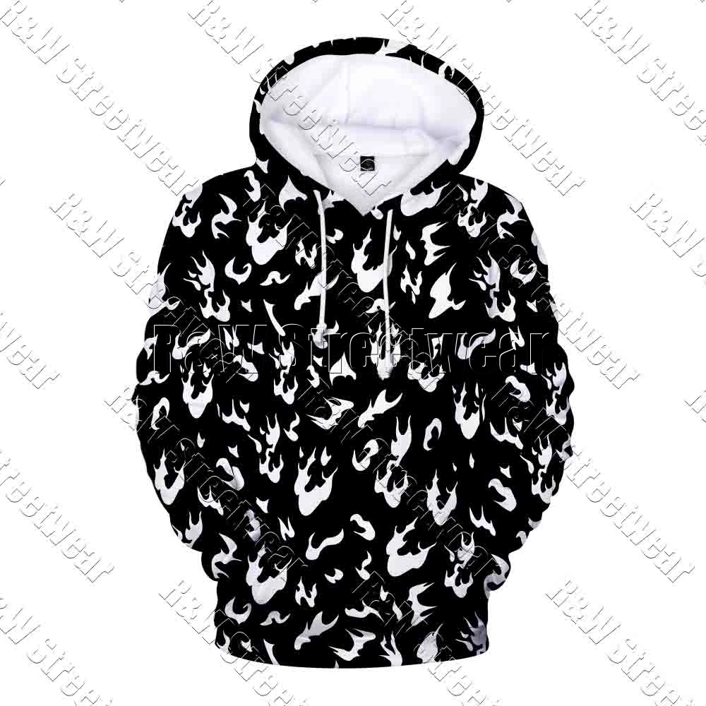 Billie eilish Толстовка для женщин и мужчин хип-хоп steetwear белый огонь и черный летняя рубашка Одежда Harajuku