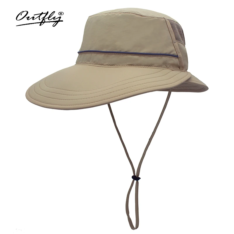

Outfly 2020 New Styles Gourd Shaped Wide Brim Sun Hat for Women and Men Summer Polyester Quick-Dry Sun Protection Beach Hat