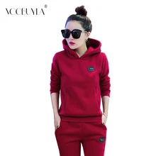 Зимний женский комплект для бега с подкладкой, толстовка с капюшоном+ штаны, комплект из 2 предметов, комплект для фитнеса, спортзала, йоги, спортивные штаны, теплый костюм для бега 3XL