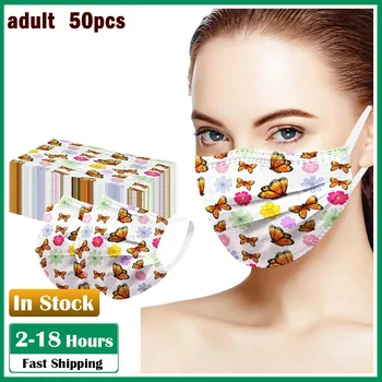

mascarilla Unisex Daily Care Activated Carbon Soft Masks Face Cover For Adults 3-Layer Cartoon Mouth Cover Mask In Stock 50PCS