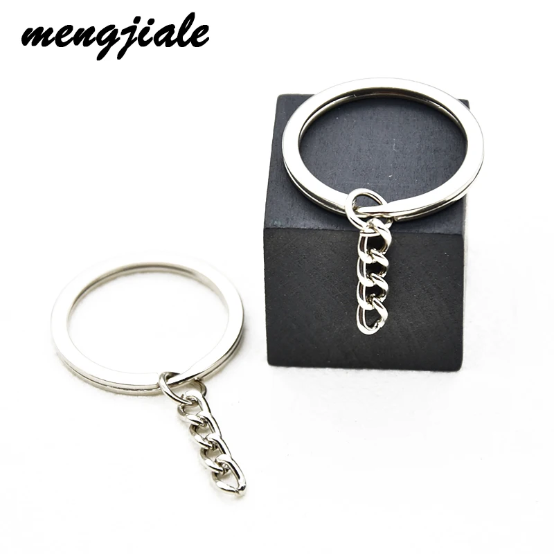 

10pcs Metal Keyring Keychain Split Ring Keyfob With Short Chain Key Rings DIY Key Chains Jewelry Accessorie Findings