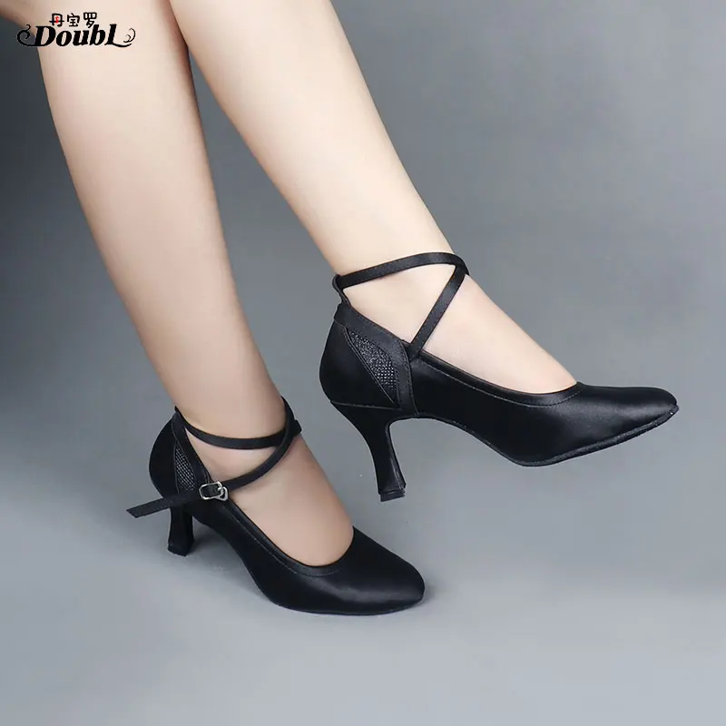 Doubl Brand Professional Ballroom Modern Dance Shoes Waltz Women's Standard Tango Dancing Comfortable Sofe Sole Ladies Elegant