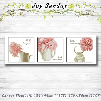 

Sweeet affection triptych flower Patterns Counted Cross Stitch 11CT 14CT Cross Stitch Sets for Embroidery Home Decor Needlework
