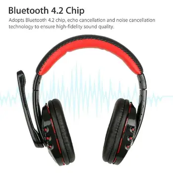 

New Wireless Earphones Stereo Bluetooth Gaming Headset Portable Cordless Headphone Support FM Radio TF Card With MIC Headphone