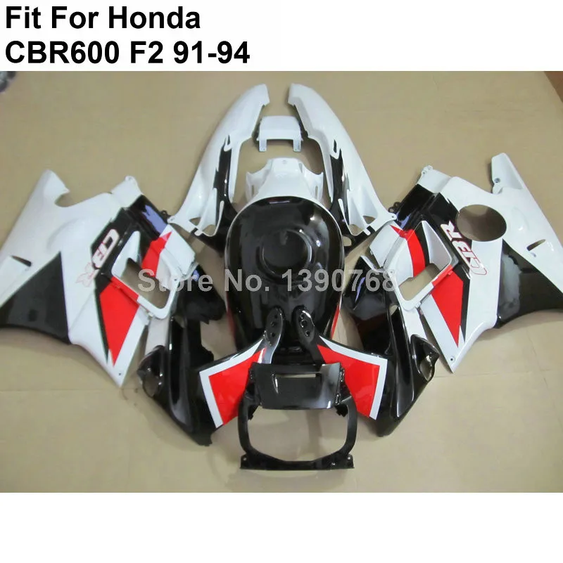 Горячая Распродажа Обтекатели для Honda CBR600 F2 1991 1992 1993 1994 Белый черный комплект Красного обтекателя CBR600 F2 QG72
