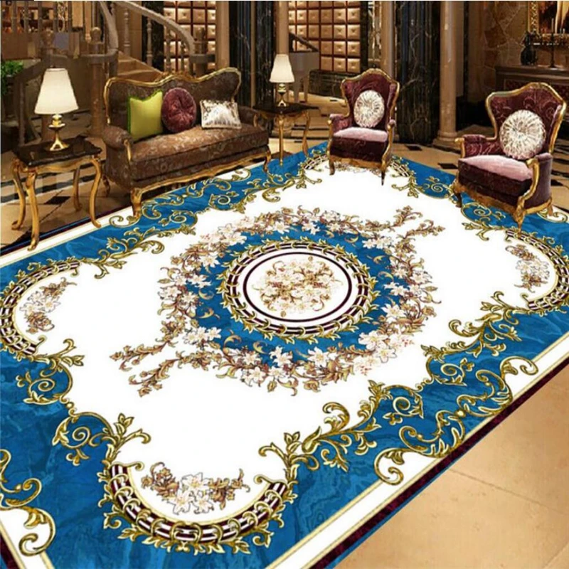 wellyu Custom wallpaper 3d обои european sky blue pattern stone style ceiling carpet floor painting Papel de parede | Обустройство
