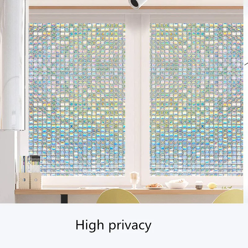 Mosaic electrostatic frosted glass film anti-exhaust partition bathroom bedroom sliding door window privacy electrostatic film