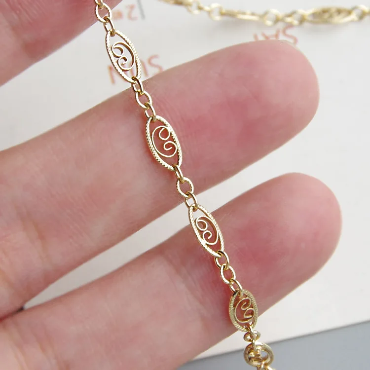 

Gold Filigree Decorative Pattern 3 + 1 Pendant Genuine Product 14k Note Gold Necklace Important Weighty Sense