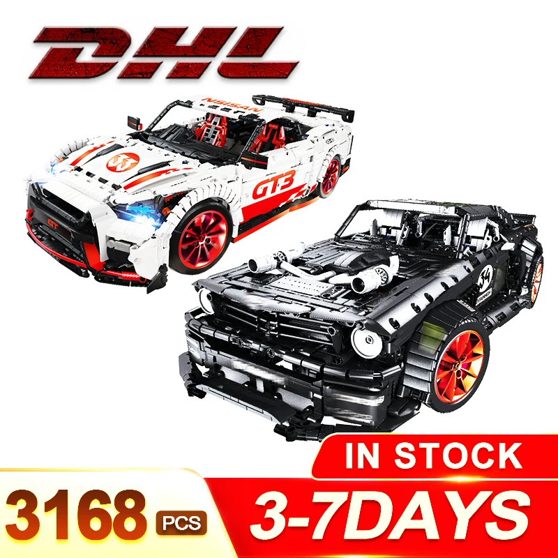 23009 Forded Mustanged Hoonicorned RTR V2 гоночный автомобиль Technic 20102 MOC-22970 строительные блоки кирпичи Детские DIY игрушки Рождественский подарок