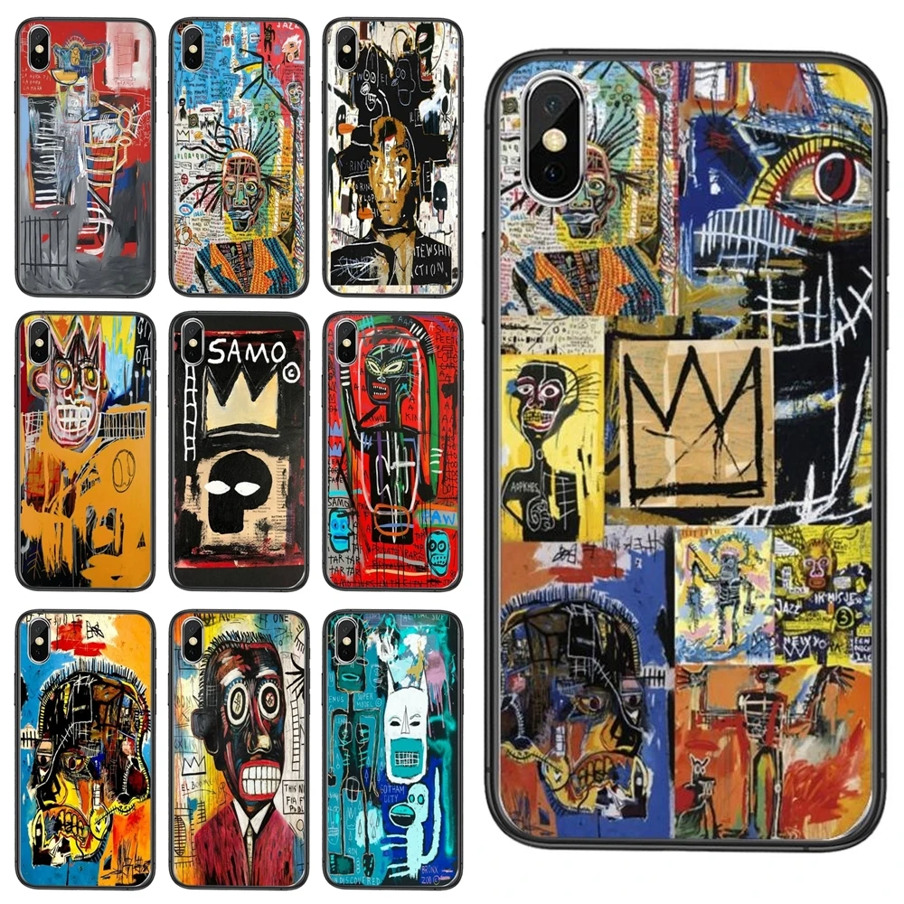 Джинсовый Мишель Basquiat граффити Ebay для Samsung Galaxy A51 A71 A72 A70 A50 A40 A30S A20S A10S 5G черный
