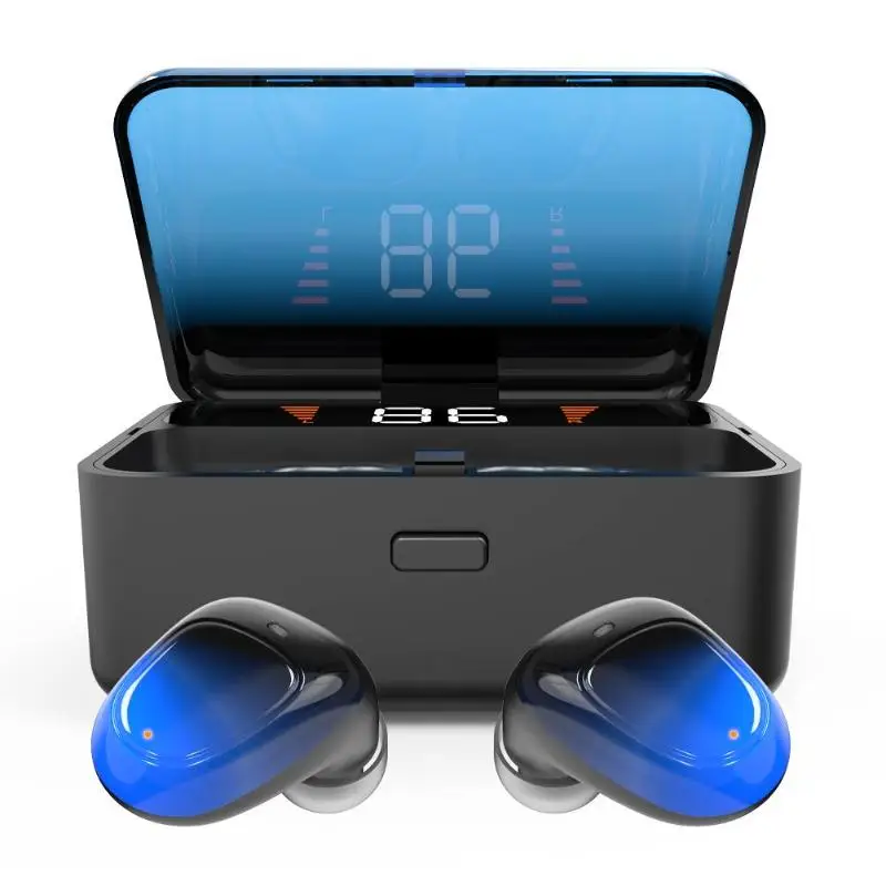 Новинка ES01 TWS Bluetooth наушники 5,0 9D стерео беспроводные наушники ir ear игровая гарнитура IPX7 водонепроницаемый мАч светодиодный Smart power