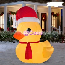 Воздушная до двери! новая надувная Рождественская утка для продажи, дешевые уличные украшения желтая модель утки воздушный шар