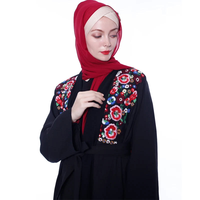 Женское платье с вышивкой в стиле Карди в Дубае мусульманские платья abaya