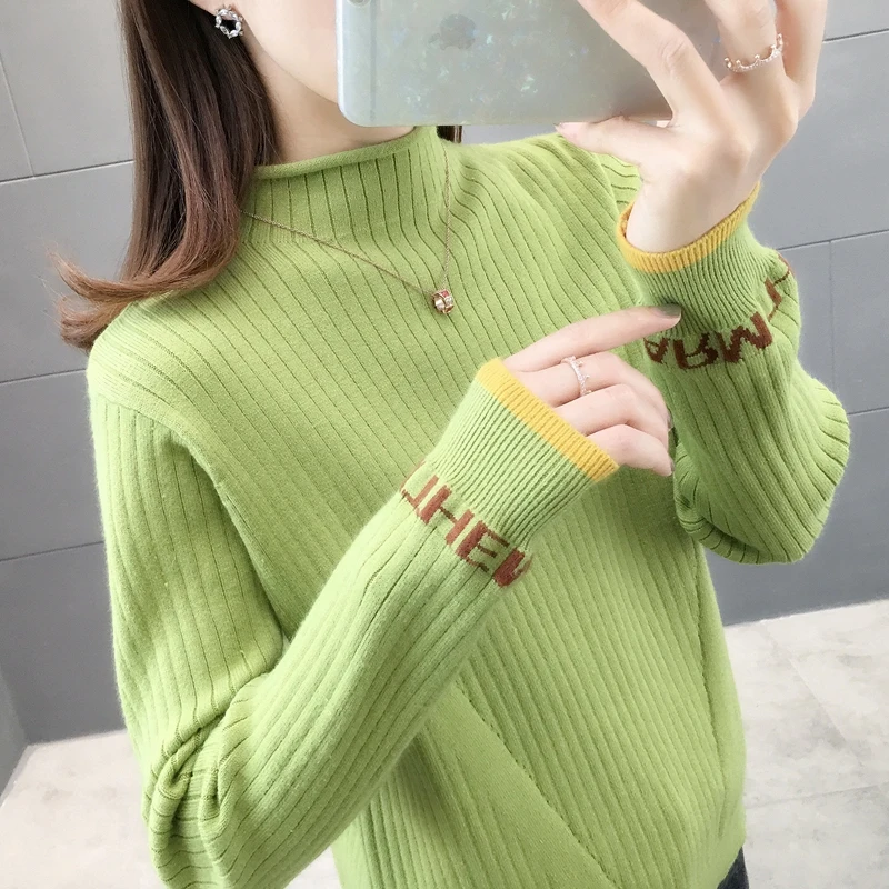 

4057 - Actual crimped high-collar letters long sleeve knitting sleeve 37 [O zone 24 right]ag