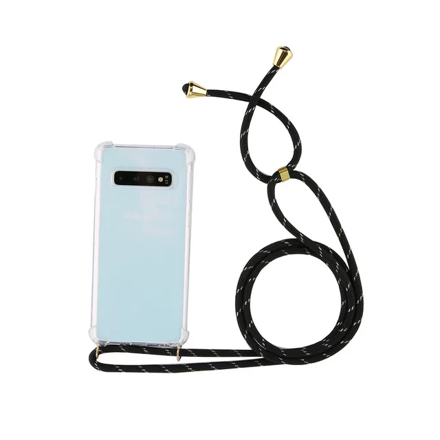 2020 Cord Lanyards Phone Case For Samsung S10E S10 Plus Note 8 9 Soft Cover For Samsung Note 10 Plus Shockproof Shell Cover cute samsung cases Cases For Samsung