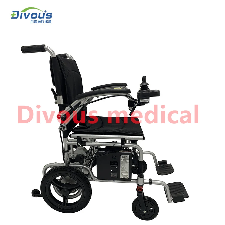 Hot Aluminum alloy Ultra-light Foldable Electric Power Wheelchair, Net Weight 14KG