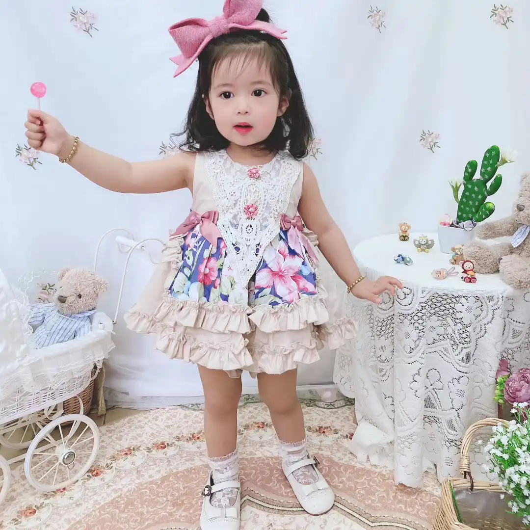 Robe Royale Lolita Pour Enfants 2 Pieces Robe Fleurie D Espagne Robe De Bal De Bapteme Anniversaire Pour Bebes Filles Frocs De Boutique Aliexpress