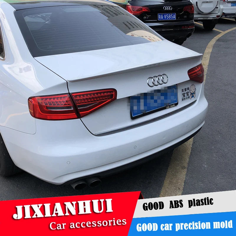 Спойлер для Audi A4 2009-2013 спойлер HBYV из АБС-пластика цветной задний крыла автомобиля