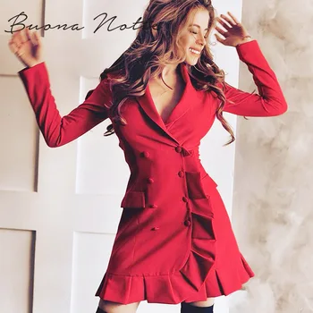 

New autumn women's ins super fire ruffled suit dress and women jacket